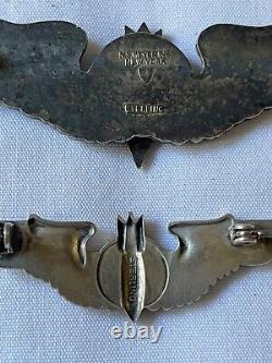 Pair Of Wwii Us Army Air Force Bombardier Wings Sterling