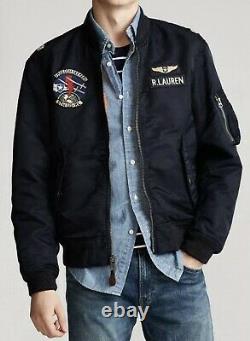 Polo Ralph Lauren MA-1 Military Army US Air Force Flight Bomber Pilot Jacket M