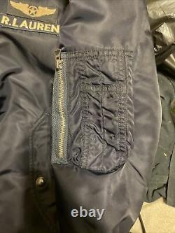 Polo Ralph Lauren MA-1 Military Army US Air Force Flight Bomber Pilot Jacket M