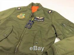 Polo Ralph Lauren Men MA-1 Military Army US Air Force Flight Bomber Pilot Jacket