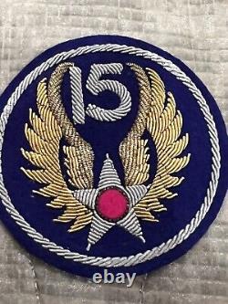 Post WW2 US Army 15TH AIR FORCE Bullion Patch Japanese Made Excellent Cond