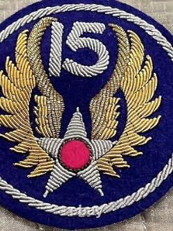 Post WW2 US Army 15TH AIR FORCE Bullion Patch Japanese Made Excellent Cond