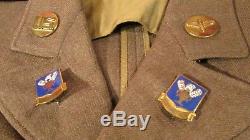 Pre WWII Uniform US Army Air Force Class A Uniform Jacket Ike Patch Chevron Pin