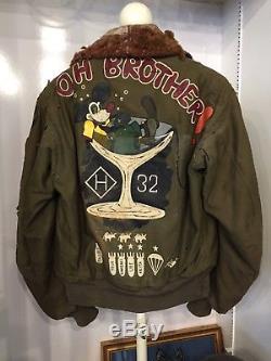 RARE VTG 1940'S WWII B15 B-15 ARMY Air force Jacket OH BROTHER RARE! As Is