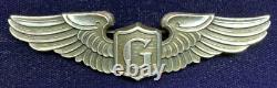 RARE WW2 US Army Air Force 3in Sterling GLIDER PILOT Full Size LGB Wing Pinback