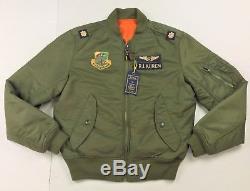 Ralph Lauren Polo Men MA-1 Military Army US Air Force Flight Bomber Pilot Jacket