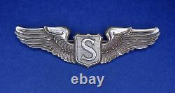 Rare Authentic WWII Service Pilot Wing U. S. Army Air Forces Sterling NS Meyer