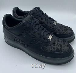 Rare Mens Nike Air Force 1 Supreme Max Air Triple Black Birds Nest Size 10