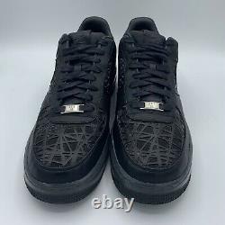 Rare Mens Nike Air Force 1 Supreme Max Air Triple Black Birds Nest Size 10