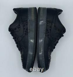 Rare Mens Nike Air Force 1 Supreme Max Air Triple Black Birds Nest Size 10