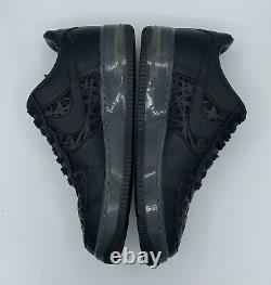 Rare Mens Nike Air Force 1 Supreme Max Air Triple Black Birds Nest Size 10