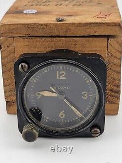 Rare Original WW2 Air Force US Army A-11 Waltham 8 Day Cockpit Clock. Running