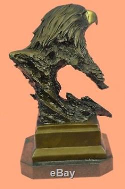Rare Sculpture Marble Eagle Head Bust Military Army Air Force Marine Colonel Gif