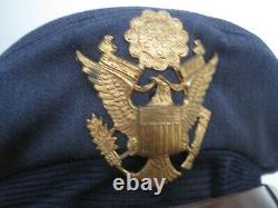 Rare Us Army Air Corps Air Force Transitional Crusher Hat Visor Cap