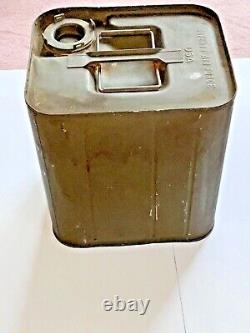 Rare Vintage 1942 U. S. Army Airforce 5 Gallon Gasoline Can For Aircraft