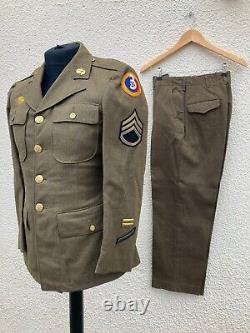 Rare WW2 1940's U. S Army Air Force 3rd Air Force 2 Piece Uniform