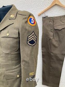 Rare WW2 1940's U. S Army Air Force 3rd Air Force 2 Piece Uniform