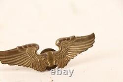 Rare WWII Army Air Force Flight Instructors Cap Badge Screw Back