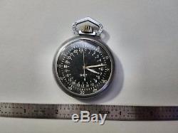 Rare WWII GCT ELGIN A-13 US Army AIR FORCE NAVIGATION Pocket watch BW RAYMOND
