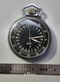 Rare WWII GCT ELGIN A-13 US Army AIR FORCE NAVIGATION Pocket watch BW RAYMOND