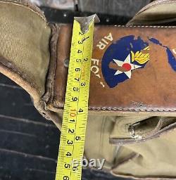 Rare WWII US Army Air Force Corps Mechanics LRG Flight Travel Bag Case & Journal