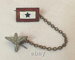 Rare! Ww2 Us Army Air Forces Blue Star Mothers (1 Blue Star) Sweetheart Pin 1943