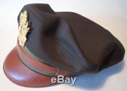 Repro WW2 Crusher Cap Visor US Army Air Force Officer's Elastique OD 51 Size 57