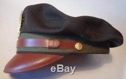 Repro WW2 Crusher Cap Visor US Army Air Force Officer's Elastique OD 51 Size 57