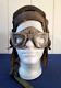 Russian Leather Flying Helmet Ww2 1944 With U. S. Army Air Force Goggles Mid-ww2