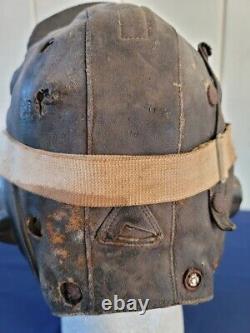 Russian Leather Flying Helmet WW2 1944 with U. S. Army Air Force Goggles Mid-WW2