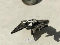 Russian White Army CIVIL War Air Force Pilot Skull Silver Badge