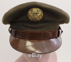 Scarce WWII US Army Air Forces Private Purchase Enlisted Man Crusher Visor Hat