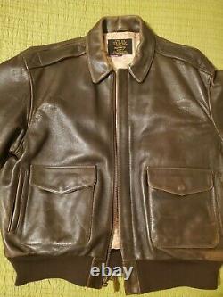 Schott Men's 2XL A-2 92-1127 US Army Airforces Bomber Leather Jacket WithMap Liner