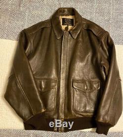 Schott Men's XL A-2 92-1127 US Army Airforces Bomber Leather Jacket WithMap Liner