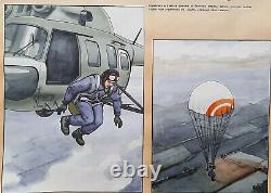 Soviet Army Air Forces Armed Helicopter Mi-2 Pilot Emergency Leaving Ussr Poster