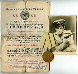 Soviet Russian ARMY WW2 Medal For Defense of the STALINGRAD Soviet Air Force