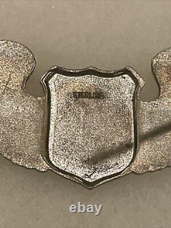 Sterling NS Meyer marked Service Pilot wings, AAF, WWII Army Air Force, 3 Inch