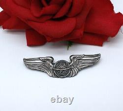 Sterling Silver WWII Army Air Force Brevet Wings Pin 14.42g CAT RESCUE