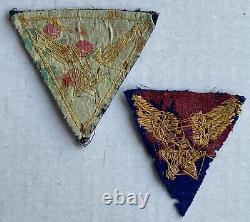 TWO WWII VINTAGE 12th US ARMY AIR FORCES BULLION PATCHES (LOT 31)