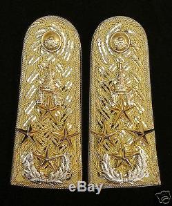 Thailand Army General King Shoulder Boards Rank Epaulette Royal Marshal Admiral