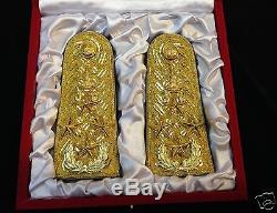 Thailand Army General King Shoulder Boards Rank Epaulette Royal Marshal Admiral