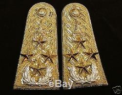 Thailand Army General King Shoulder Boards Rank Epaulette Royal Marshal Admiral