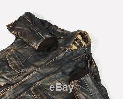 The Cockpit Air Force US Army Brown Leather Type A-2 Jacket size M. Bomber Rare