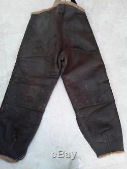 Type B-1 WW2 US Army Air Forces Fleece Lined Leather Flying Pants