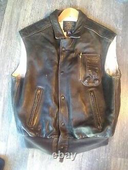 Type B-9 Cockpit US Army Air Forces Leather Vest Large Brown Mens