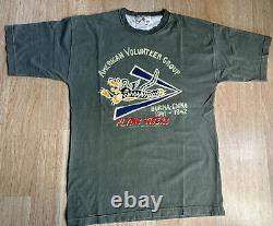 U. S. Army Air Force Flying Tigers American Volunteer Group Grey T-shirt XL Vtg