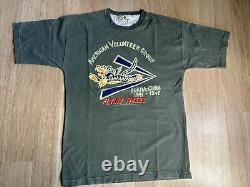 U. S. Army Air Force Flying Tigers American Volunteer Group Grey T-shirt XL Vtg