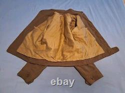 U. S. Army Air Force WW2 O. D. Wool Field Jacket Color Brown Size 36 R Used