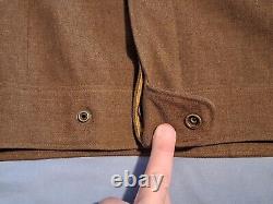 U. S. Army Air Force WW2 O. D. Wool Field Jacket Color Brown Size 36 R Used