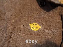 U. S. Army Air Force WW2 O. D. Wool Field Jacket Color Brown Size 36 R Used